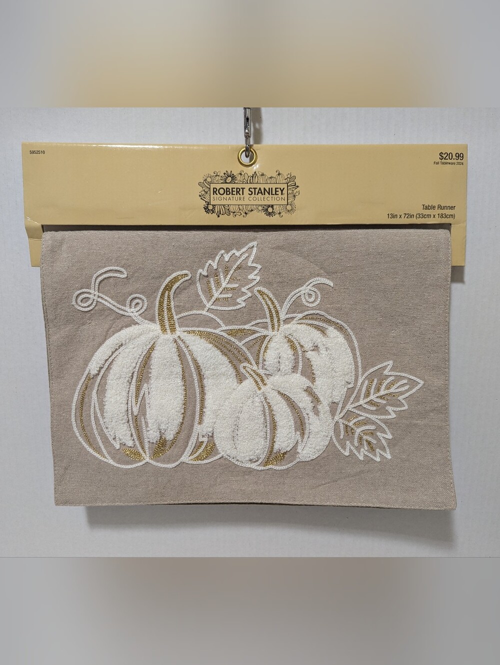 Pumpkin Table Runner Shimmering Metallics By Robert Stanley